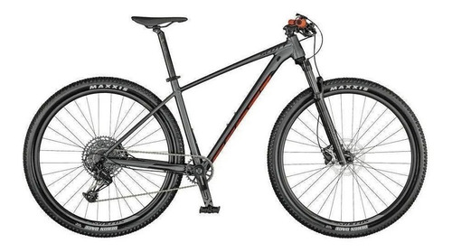 Mountain bike Scott Scale 970 2021 aro 29 L 12v freios de disco hidráulico câmbio SRAM SX Eagle cor cinza-escuro