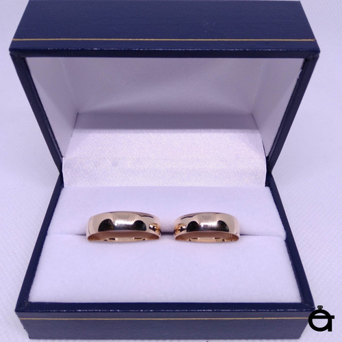 Imagen 2 de 5 de Argollas Matrimonio Oro 18k Media Caña 5g 5mm