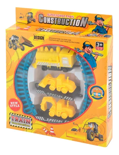 Trem De Brinquedo Construction A Pilha Locomotiva Infantil