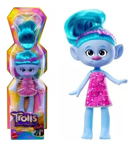 Trolls Muñecas Poppy Viva Chenille Clásica Vanguardia 3 Pzs