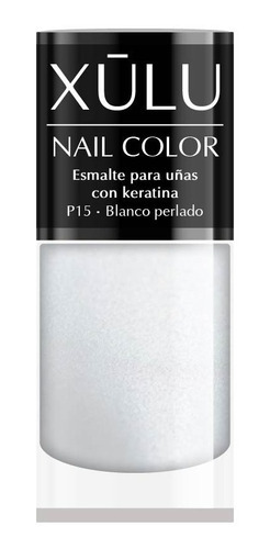 Imagen 1 de 3 de Esmalte Para Uñas Con Keratina Efecto Fortalecedor Xúlu Z800 Color 15 - BLANCO PERLADO