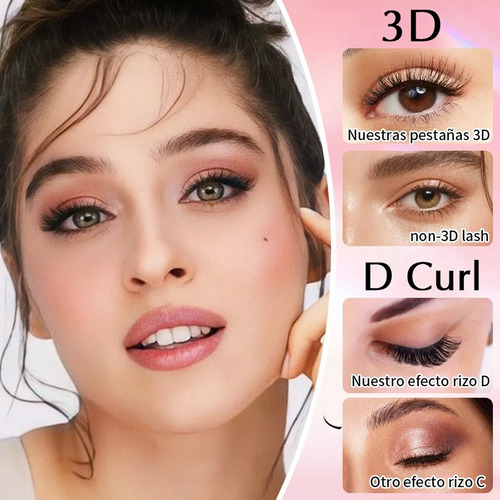 Kit De Extensión De Pestañas Mezcla 30d 40d Con Unión