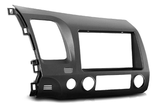 Moldura Painel Central 2 Din Mp5 Dvd New Civic 2006 à 2011 Grafite