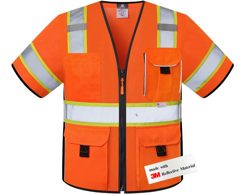 Camisa De Seguridad Dib Safety, Clase 3, Talla 4xl, Naranja