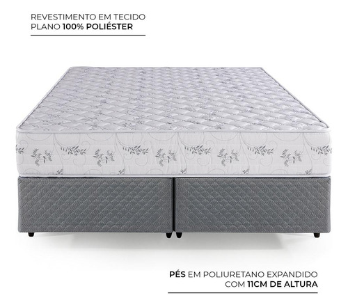 Cama Box Queen Size Herval Cannes, Espuma D33, 64x158x198 Cm