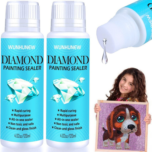 Sellador P/ Pintura Por Diamantes Kit De 2 Botella De 120 Ml