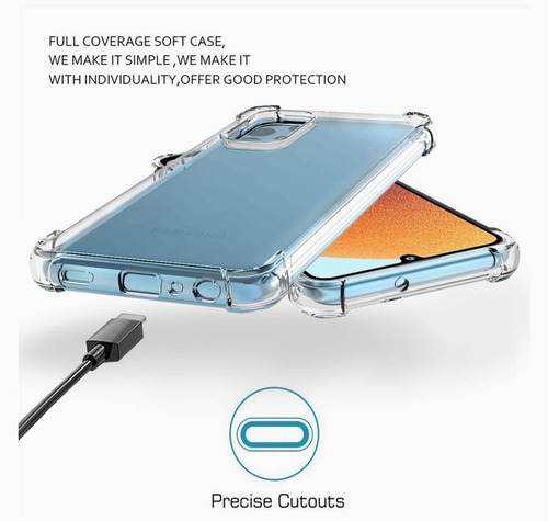 Imagen 5 de 10 de Case Funda Transparente Airbag Para Samsung A32 5g/ A52s