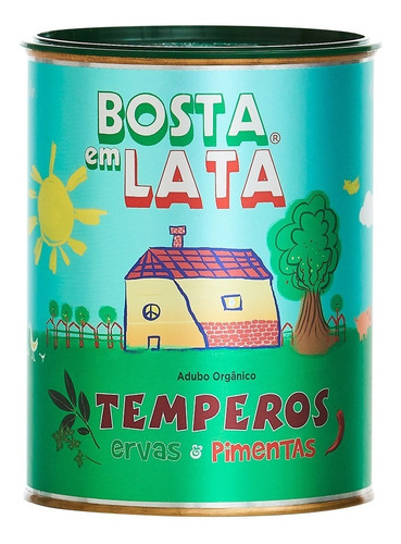 Fertilizante Orgânico Bosta Em Lata Temperos - 500 G