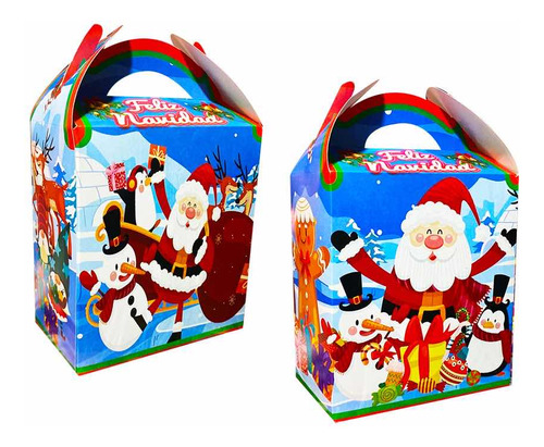 Cajas Navideñas Bolos Aguinaldo 70 Pz Fiesta Xmas Box 70 Pz