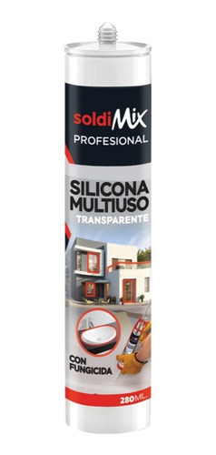 Silicona Cartucho Multiuso Transparente 280ml Soldimix 