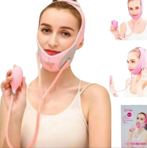 Faja Reductor De Papada Afinamiento Facial Con Triple Ajuste