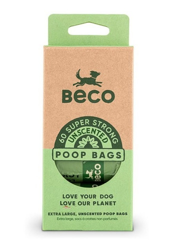 Beco Pack 4 Rollos Bolsas Biodegradables Extra Grande 60u.