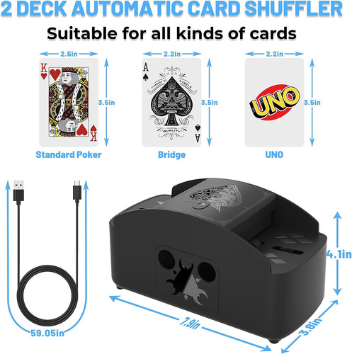 Ni-shen 1-2 Cubierta Totalmente Automática Shuffler, Shuffle