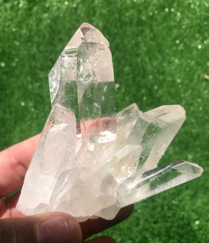 Drusa De Cristal Branco Transparente C/ Pontas Brutas