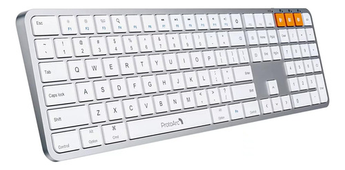 Teclado Bluetooth Retroiluminado Protoarc Mac, Teclado Con 3