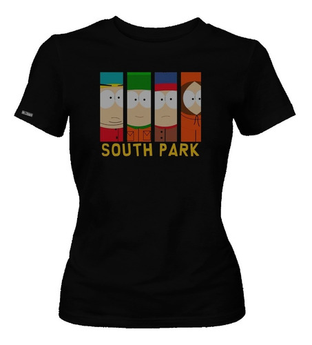 Camiseta Rostros De Personajes Rectangulos South Park  Dbo