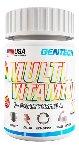 Multivitamin Daily Formula 60c Gentech Vitaminas Minerales