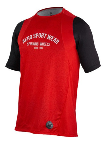 Camisa Ciclismo Bike Asw Ride Frontier Vermelho Preto