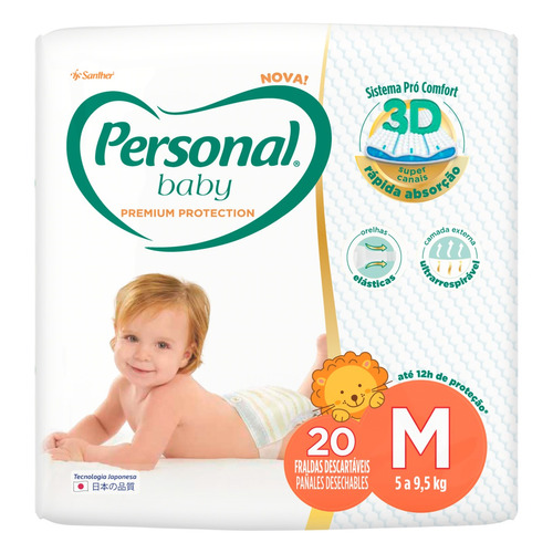 Fraldas Personal Baby Premium Protection M