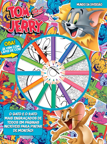 Tom & Jerry Mundo da Diversão: 12 lápis de cor, de (Editado(es) por) On Line Editora. Editorial On Line Editora, capa mole em português, 2022