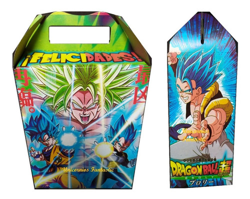 Goku Dragon Ball Super V Set 50 Dulceros Cajitas Bolo Feliz