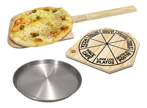 Pala Horno De Barro Pizza Madera Asadera Kit X 3