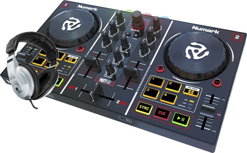 Controlador Numark Dj Party Mix + Audifono Hpm1000 Evzpro