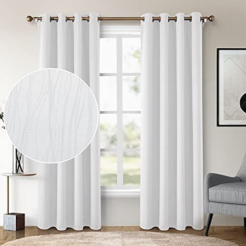 Homeideas Cortinas Opacas Texturizadas De 52 X 84 Pulgadas D