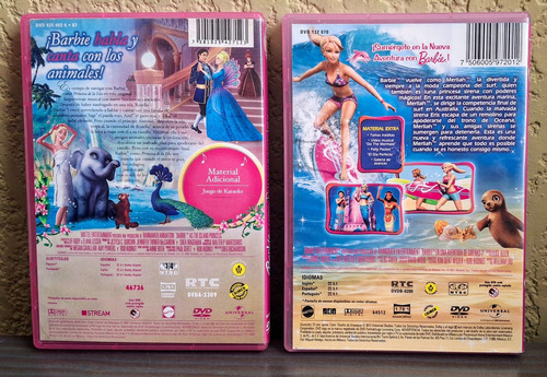 Barbie:una Aventura De Sirenas 2/princesa De La Isla,2 Dvd's (Usado)