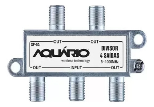 Divisor Splitter 4 Saídas - 5-1000mhz - Aquário - Sp-04