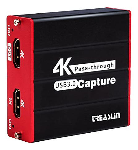 Tarjeta De Captura Treaslin, 4k Game Hdmi Video Usb3.0,