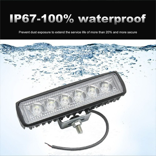 S 6 Pulgadas 18w Led La Barra De Luz Del Trabajo Del Coche D