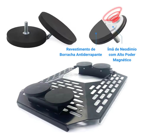 Case Veicular Starlink Gen3 V3 Suporte Com Imã Reforçado Para Antena Internet Móvel Fixação Em Carros, Trailers, Barcos, Caminhões Uso Externo À Prova D'Água Alta Durabilidade Athenix