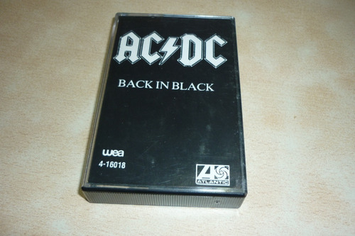 Ac/dc Back In Black Cassette 10 Puntos 