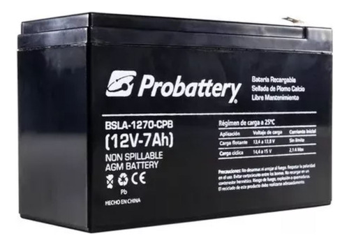 Bateria Plomo Gel 12v 7ah  Recargable Alarma Ups 