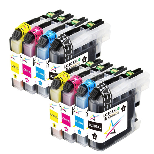 8pk De Tinta Inyección De Tinta Y Chip Set Para Lc103 Lc103x