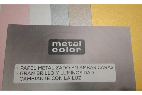 Opalina Metalizada Metal Color Cobre 250gr 10 Hojas A4