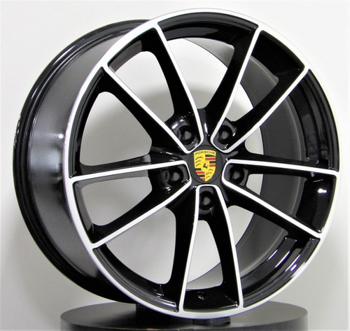 Rodas Raw C53 Porsche Macan 20x8,5 5x112 (jogo) + Bicos Cor Preto Diamantado