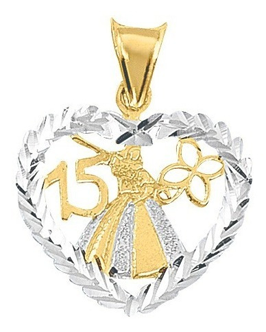 Imagen 2 de 4 de Set Xv Años Pulsera, Anillo, Dije, Cadena Oro 10k - 765