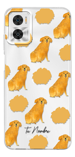 Funda Para Motorola Para Mujer Perro Golden Manchas Nombre