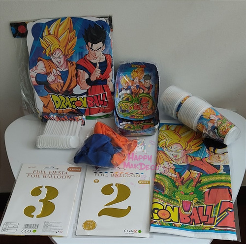 Kit De Decoración Dragón Ball Z Goku, Para 24 Personas.