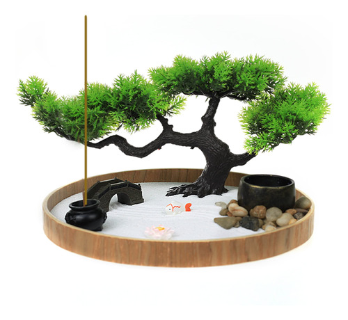 Jardin Zen Japones Para Escritorio, Kit De Arena De Jardin Z