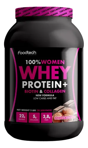 comprar Suplemento en polvo Foodtech 100% Women Proteínas sabor chocolate\u002Favellana x 907g