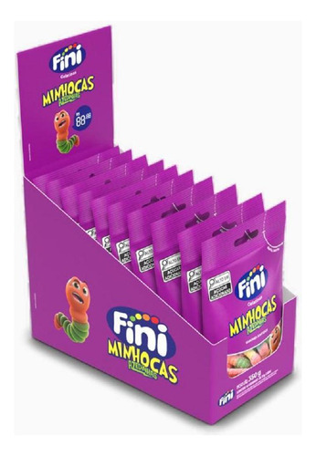 Bala Fini Gelatina Minhocas Azedinhas (10x35g) -