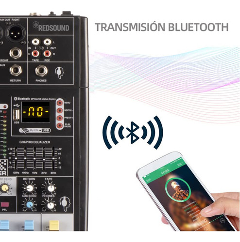 Gochanmi Gtx8 Mezcladora De Audio 8 Canale Usb Bluetooth 48v
