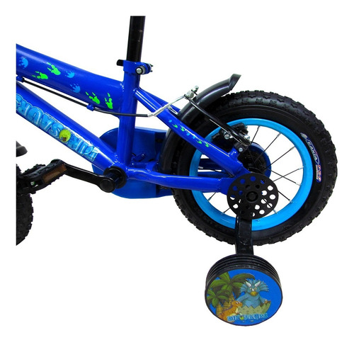 Imagen 7 de 9 de Bicicleta Rin 12 Deluxe Plt Dinosaurios Para Niños