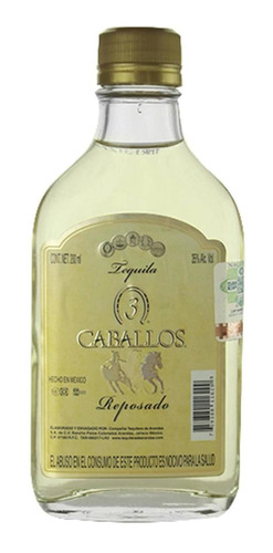 Pack De 4 Tequila 3 Caballos Reposado 200 Ml