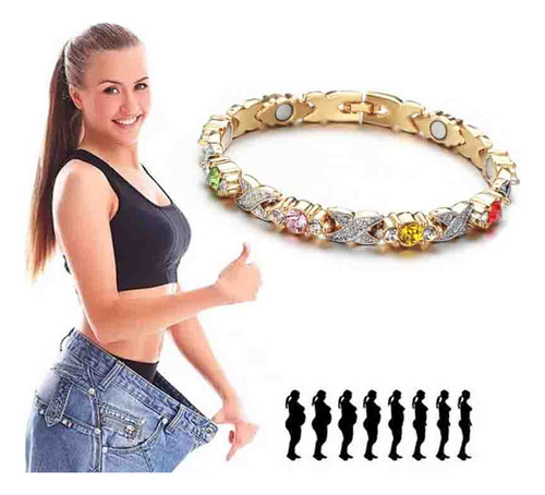 Pulsera De Piedra Magnética Natural Para Mujer