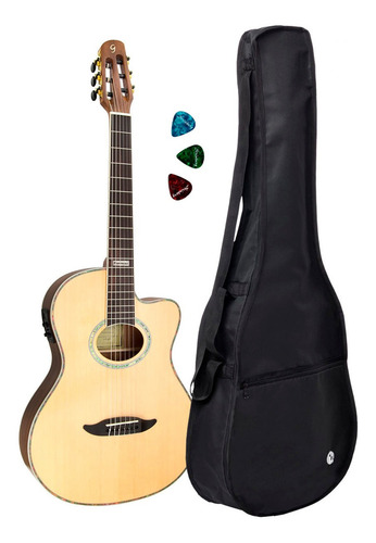 Violão Elétrico Giannini Nylon Gnf-3 Ceq Ns + Capa Reforçada