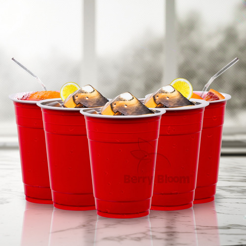 400 Vasos Rojos 532 Ml (18 Oz) Extra Resistentes Para Fiesta
